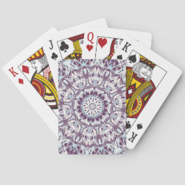 Baraja De Cartas Mandala Spiritual Kaleidoscope Blue Purple White. 