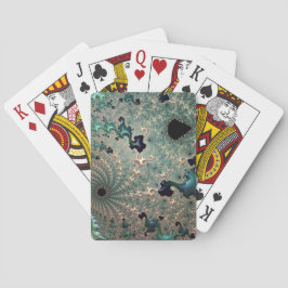 Baraja De Cartas Mandelbrot Esmeralda y Oro