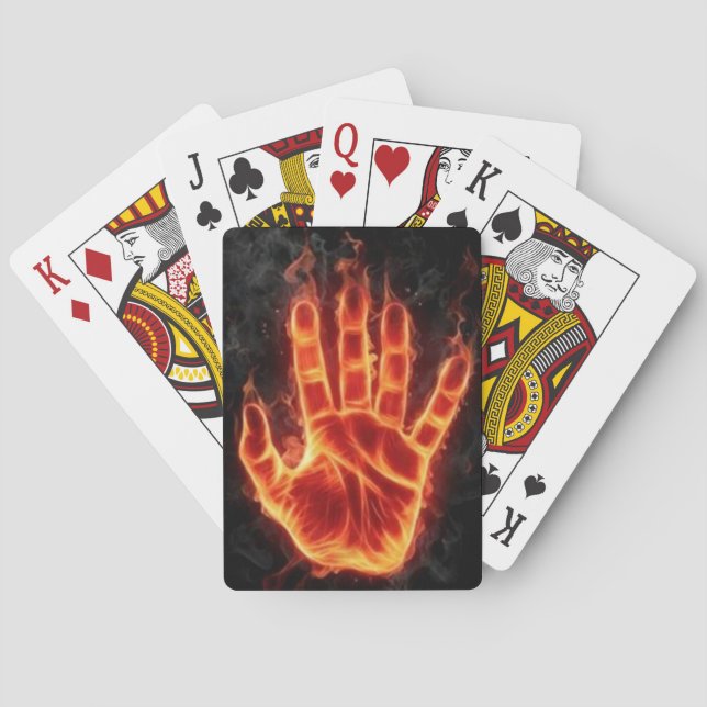 Baraja De Cartas Mano ardiente (Reverso)