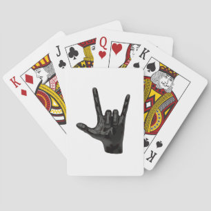 Baraja De Cartas mano de cuernos del diablo