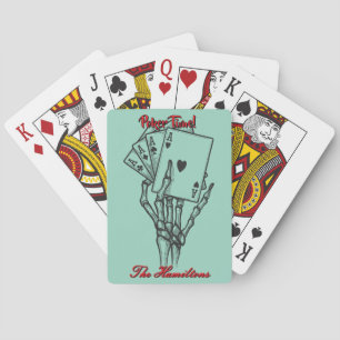 Baraja De Cartas Mano de esqueleto de tarjetas de póker personaliza