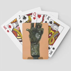 Baraja De Cartas Mano izquierda grande (bronce)