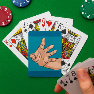 Baraja De Cartas Mano que Alcanza en Perspectiva