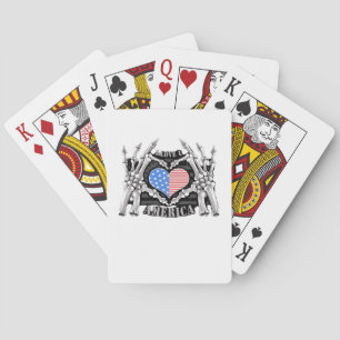 Baraja De Cartas Manos de esqueleto de Estados Unidos