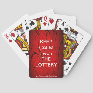 BARAJA DE CARTAS MANTÉN LA CALMA GANÉ LA LOTERÍA