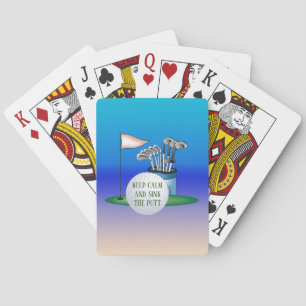 Baraja De Cartas Mantén la Calma y Hunde el Putt.