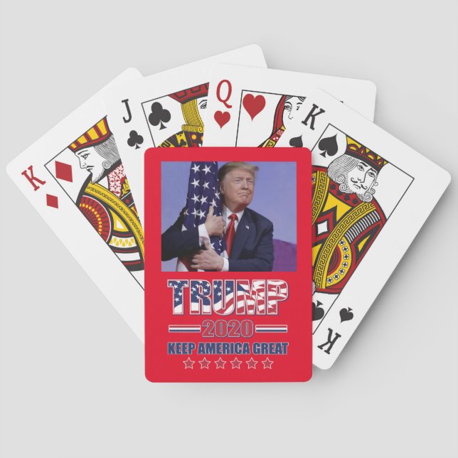 Baraja De Cartas Mantener a Estados Unidos como gran Trump 2020 (Reverso)