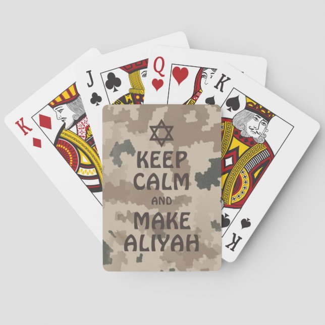 Baraja De Cartas Mantener La Calle Y Hacer Aliyah (Reverso)