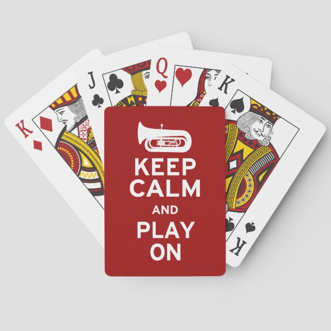 Baraja De Cartas Mantener la calma Tuba (Reverso)