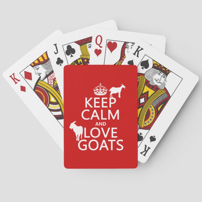 Baraja De Cartas Mantener la calma y amar a las cabras (Reverso)