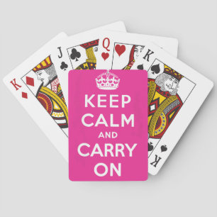 Baraja De Cartas Mantener la calma y continuar