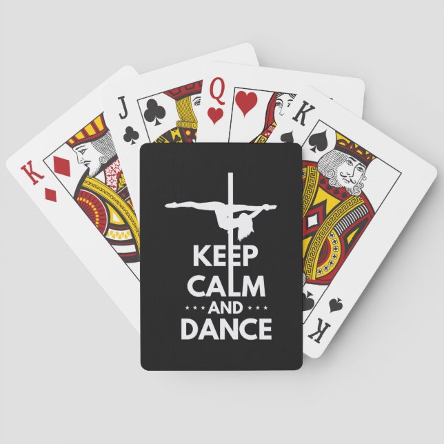 Baraja De Cartas Mantener La Calma Y El Baile (Reverso)