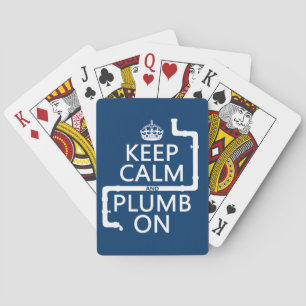 Baraja De Cartas Mantener la calma y el plomo encendidos (plomero/p