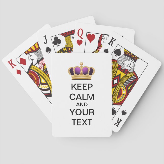 Baraja De Cartas Mantener la calma y el TEXTO (Reverso)