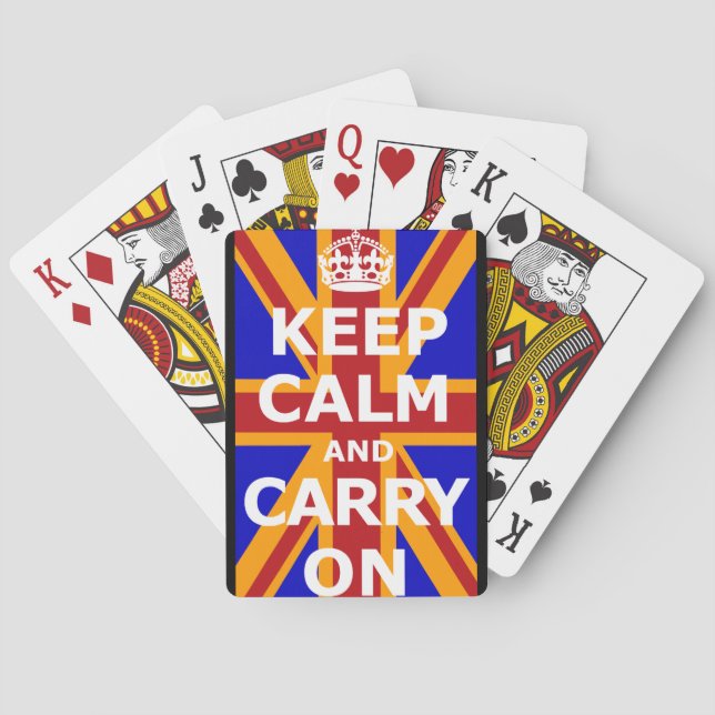 BARAJA DE CARTAS MANTENER LA CALMA Y SEGUIR (Reverso)