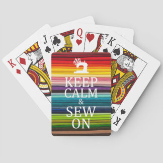 Baraja De Cartas Mantener La Tranquilidad En El Tejido Arcoiris