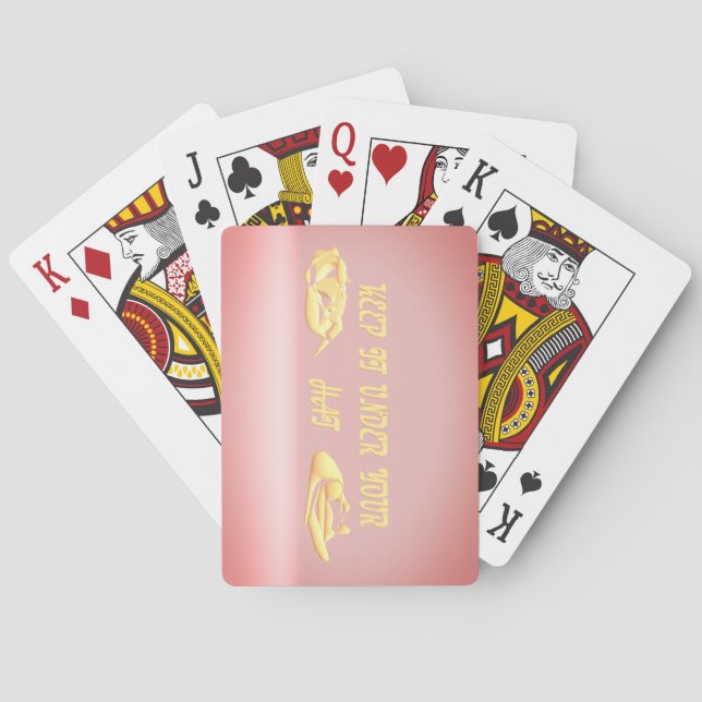 Baraja De Cartas mantenerlo bajo sus secretos gorras diseñar aire f (Reverso)