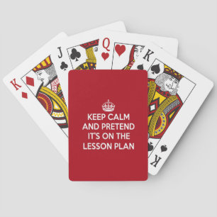 BARAJA DE CARTAS MANTENGA CALMA Y PRETENDA QUE ESTÁ EN EL REGALO DE