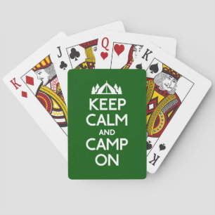 Baraja De Cartas Mantenga la calma y acampe