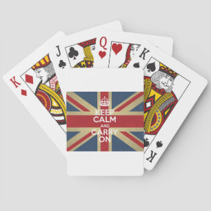 Baraja De Cartas Mantenga la calma y continúe