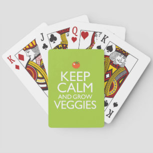 Baraja De Cartas Mantenga tranquilo y produzca los Veggies