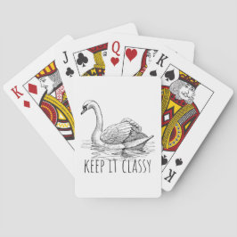 Baraja De Cartas Manténgalo Elegante Cisne Elegante