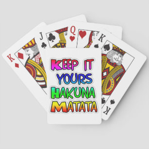 Baraja De Cartas Manténgalo en su papel Hakuna Matata