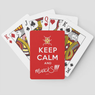 Baraja De Cartas ¡¡¡Mantengan la calma y el silencio!!! Rojo y blan