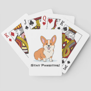 Baraja De Cartas Manténganse cautivos, manténganse positivos, Perro