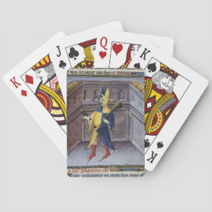 BARAJA DE CARTAS MANTENIMIENTO DE JESTER CON MANUSCRITO MEDIEVAL OW