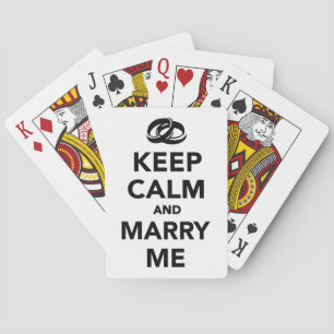 Baraja De Cartas Mantente tranquilo y cásate conmigo