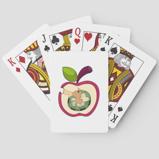 Baraja De Cartas Manzana de orugas (Reverso)