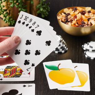 Baraja De Cartas Manzana Dorada Fruta Amarilla Brillante