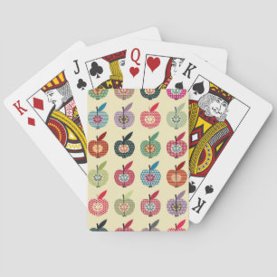 Baraja De Cartas Manzanas lindas en estilo retro