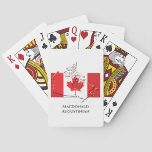 Baraja De Cartas MAP FLAG de CANADÁ Patriótico Personalizado