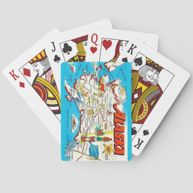 Baraja De Cartas Map of Alaska Playing Cards (Reverso)