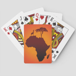 Baraja De Cartas Mapa africano del safari - baraja