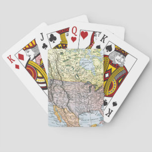 BARAJA DE CARTAS MAPA: AMÉRICA DEL NORTE, 1890