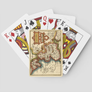 Baraja De Cartas Mapa Anticuario del Condado de Lancashire Inglater