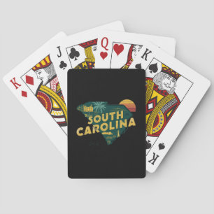Baraja De Cartas Mapa antiguo del estado de Carolina del Sur