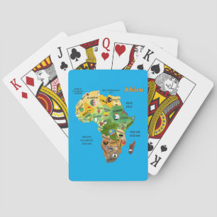 Baraja De Cartas Mapa de África con banderas