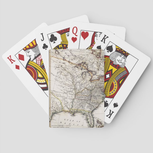 BARAJA DE CARTAS MAPA DE AMÉRICA, 1809 (Reverso)