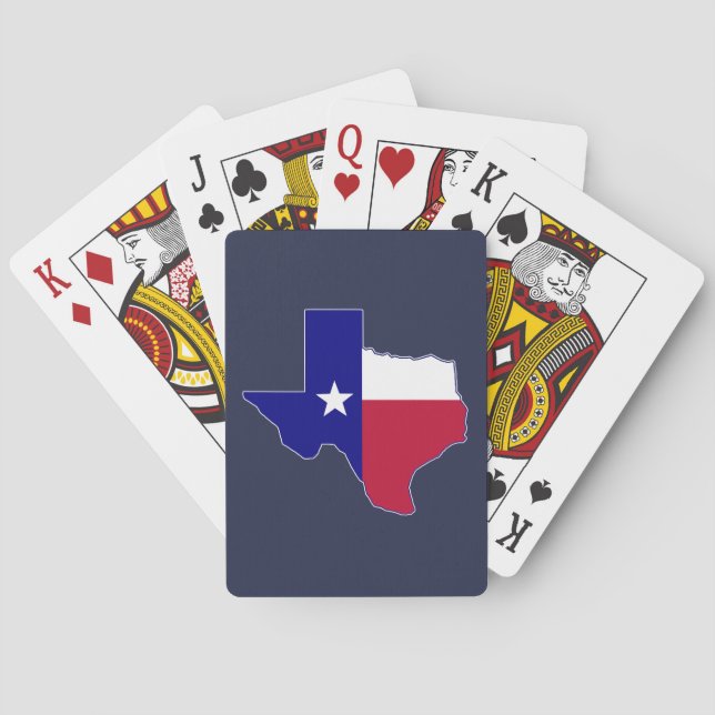 Baraja De Cartas Mapa de bandera de Texas (Reverso)