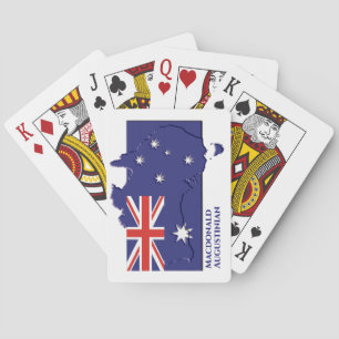 Baraja De Cartas MAPA DE BANDERA Patriótica AUSTRALIA Personalizado