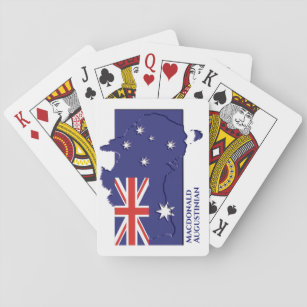 Baraja De Cartas MAPA DE BANDERA Patriótica AUSTRALIA Personalizado
