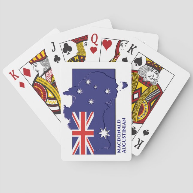 Baraja De Cartas MAPA DE BANDERA Patriótica AUSTRALIA Personalizado (Reverso)