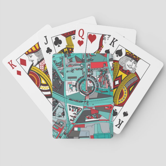 Baraja De Cartas Mapa de Berlín, Alemania (Reverso)