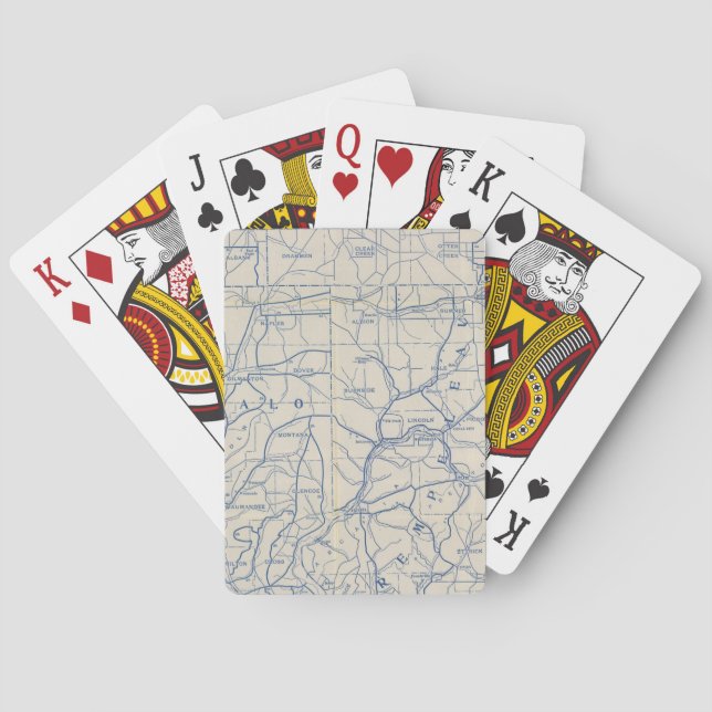 Baraja De Cartas Mapa de carreteras de Wisconsin 6 (Reverso)
