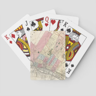 Baraja De Cartas Mapa de época de Albany NY (1874)
