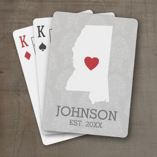 Baraja De Cartas Mapa de estado particular Nombre personalizado Mis